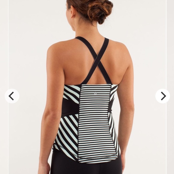 Lululemon Athletica Work It Out Tank stripe top - Picture 2 of 7